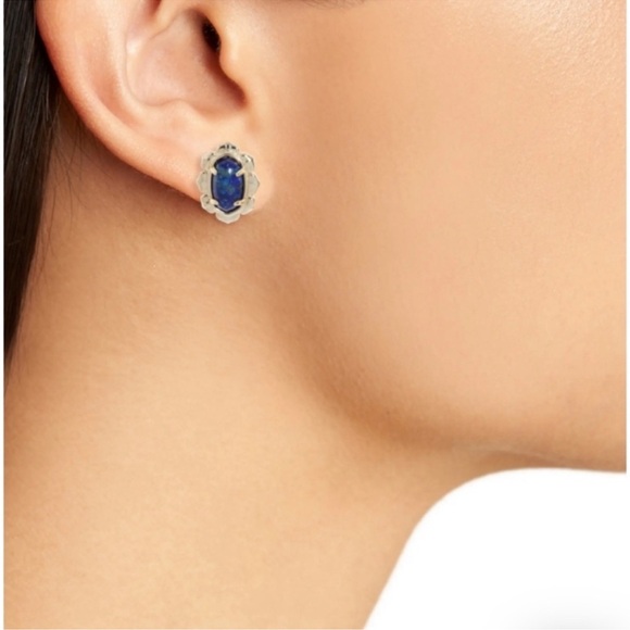 Kendra Scott Blue and Gold Earrings - Picture 2 of 5